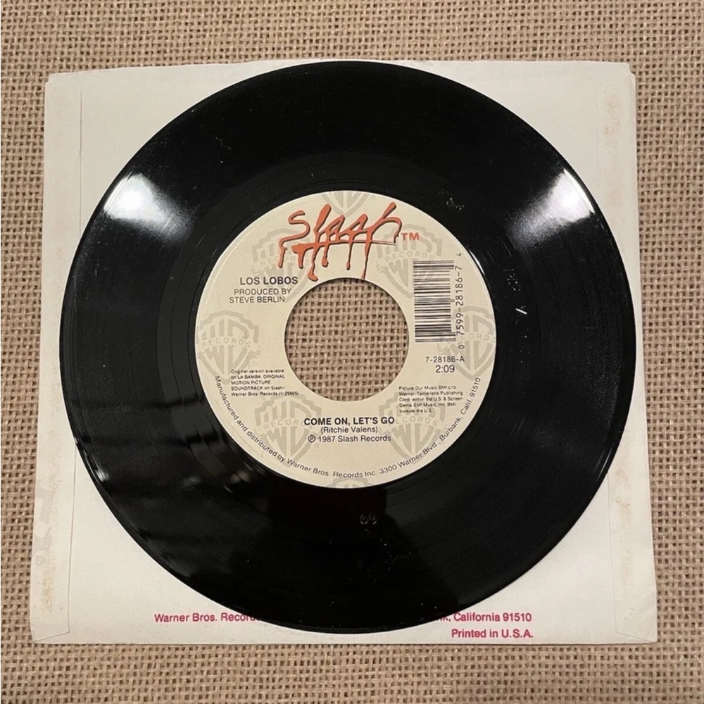 Los Lobos Come On Let’s Go 7” 45rpm B Side Ohh My Head